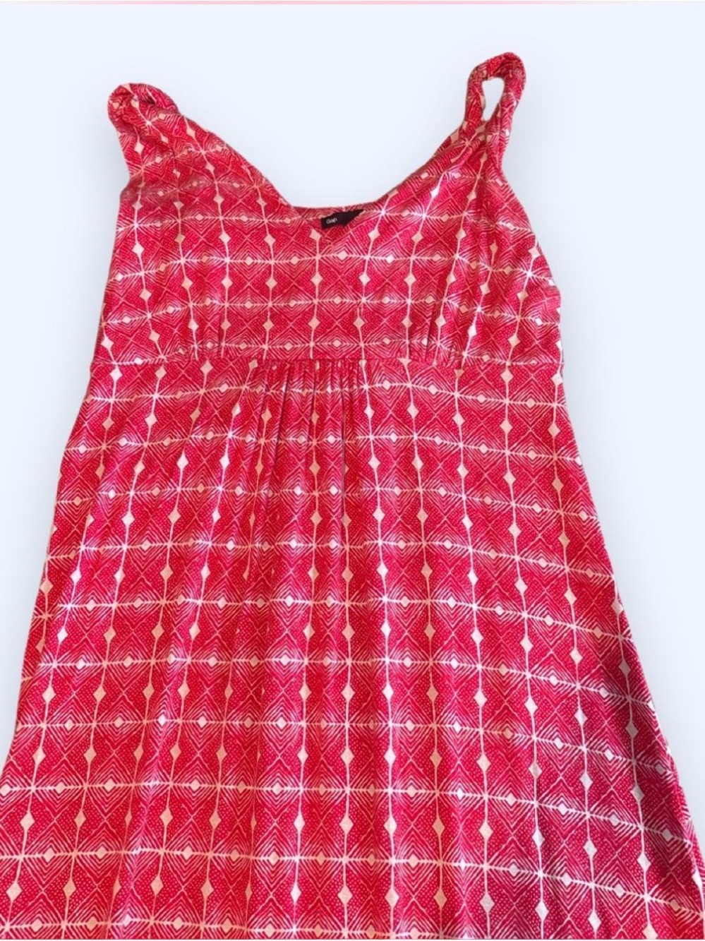 Banana Republic Pink Geometric Print Maxi Dress